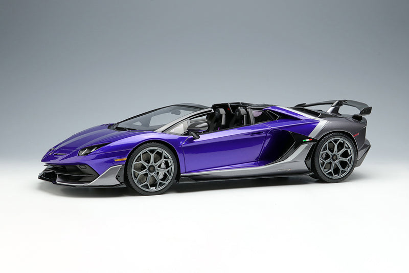 Cargue la imagen en el visor de la galería, EIDOLON EML079C 1/18 Lamborghini Aventador SVJ Roadster 2020 Ad Personam Pintura de 2 tonos Viola Hestia/Grigio Lynx Resina
