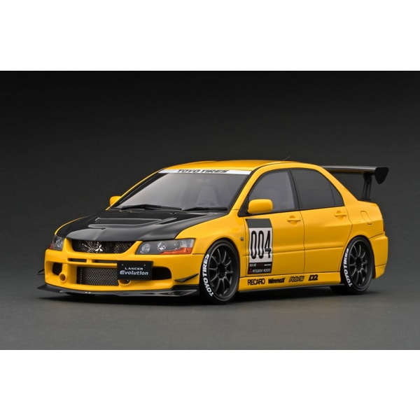 Chargez l&#39;image dans la visionneuse de la galerie, Modèle d&#39;allumage IG2379 1/18 Mitsubishi Lancer EvolutionIX CT9A Jaune [Résine moulée]
