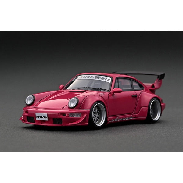 Laden Sie das Bild in Galerie -Viewer, Ignition model IG2517 1/43 RWB 964 Pink with Engine [Resin Cast]
