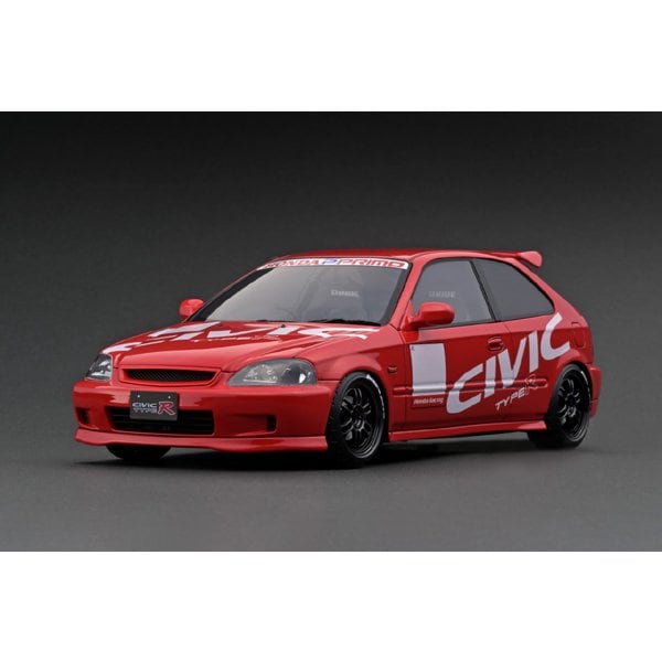 Modèle d'allumage IG2680 1/18 Honda Civic EK9 Type R Rouge [Mini voiture moulée sous pression]