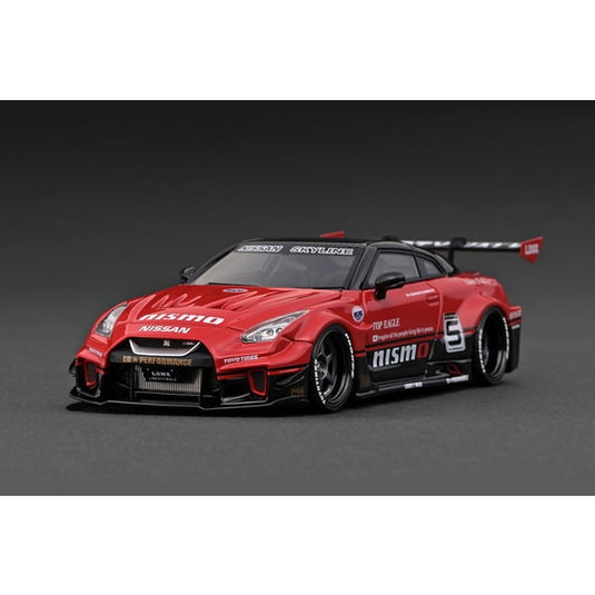 Ignition model IG2731 1/43 LB Silhouette Works GT Nissan 35GT-RR Red/Black with Mr. Kato [Resin Cast]