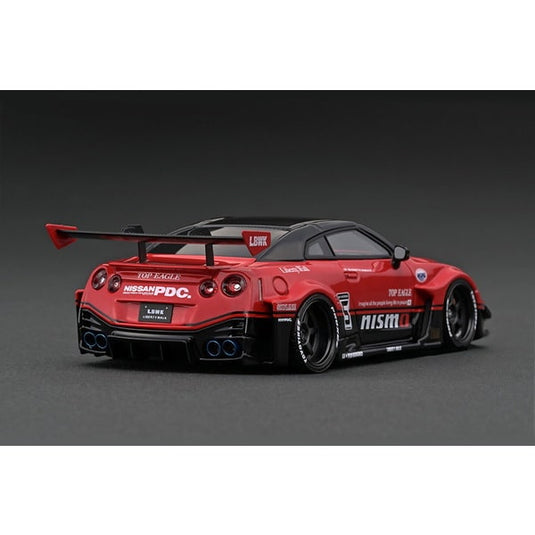 Modèle d'allumage IG2731 1/43 LB Silhouette Works GT Nissan 35GT-RR Rouge/Noir avec M. Kato [Résine moulée]