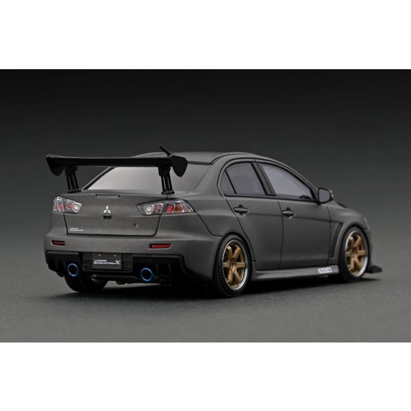 Laden Sie das Bild in Galerie -Viewer, Ignition model IG2738 1/43 Mitsubishi Lancer Evolution X CZ4A Matte Gunmetal [Resin Cast]
