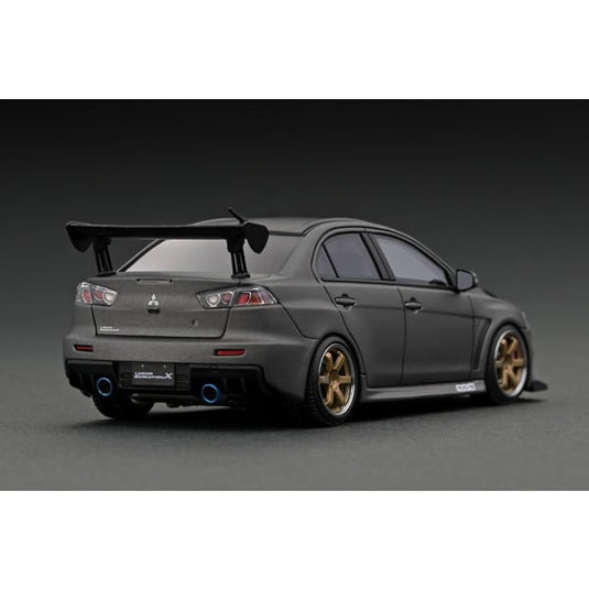 Modèle d'allumage IG2738 1/43 Mitsubishi Lancer Evolution X CZ4A Gunmetal mat [moulée en résine]