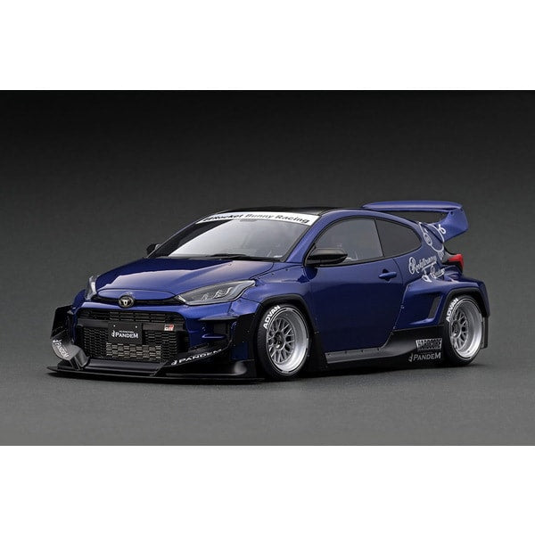 Laden Sie das Bild in Galerie -Viewer, Ignition model IG2903 1/18 PANDEM GR YARIS 4BA Blue Metallic with Engine [Resin Cast]
