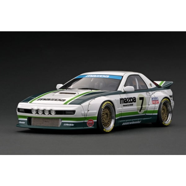 Laden Sie das Bild in Galerie -Viewer, Pre-order Ignition model IG2913 1/18 PANDEM RX-7 FC3S White/Green [Resin Cast]
