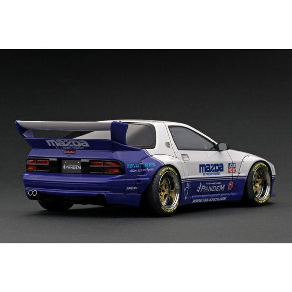 Laden Sie das Bild in Galerie -Viewer, Pre-order Ignition model IG2916 1/18 PANDEM RX-7 FC3S White/Purple [Resin Cast]
