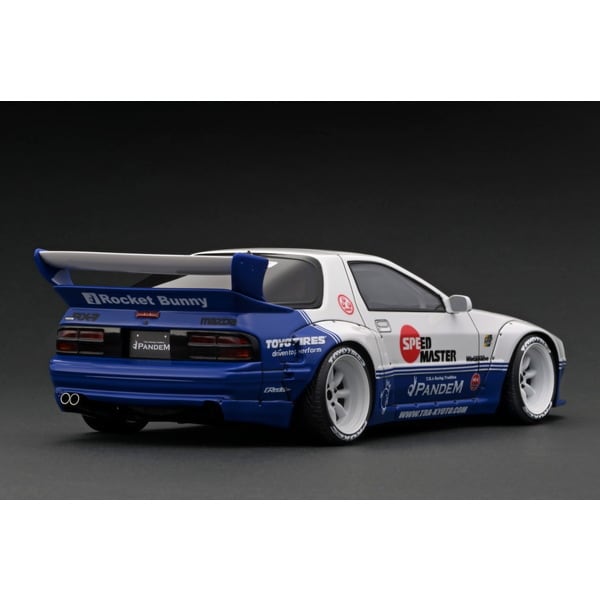 Cargue la imagen en el visor de la galería, Reserva modelo de encendido IG2917 1/18 PANDEM RX-7 FC3S Blanco/Azul [Resin Cast]
