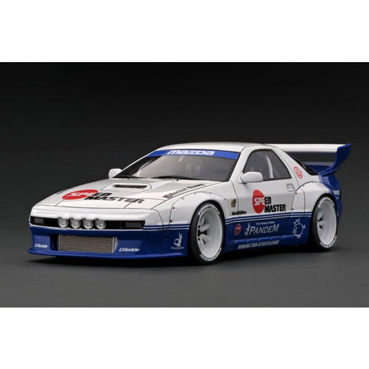 Pre-order Ignition model IG2917 1/18 PANDEM RX-7 FC3S White/Blue [Resin Cast]