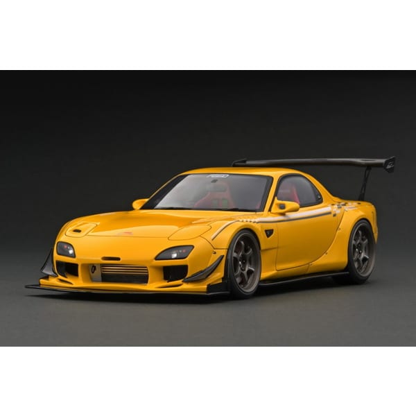 Pre-order Ignition model IG2964 1/18 FEED Afflux GT3 FD3S Yellow [Resin Cast]