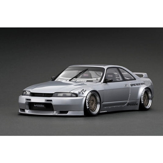 Ignition model IG3031 1/18 PANDEM GT-R BCNR33 Silver with Engine [Resin Cast]