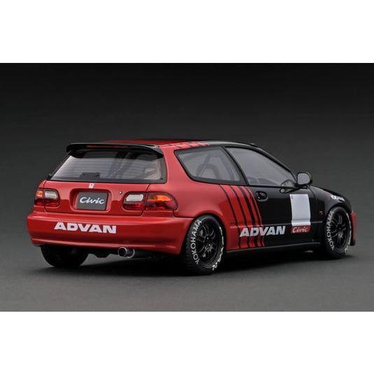 Précommande Allumage modèle IG3046 1/18 Honda Civic EG6 Noir/Rouge [Resin Cast]