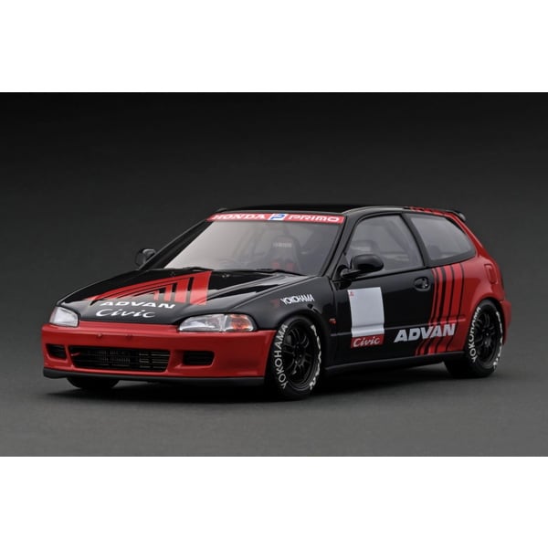 Pre-order Ignition model IG3046 1/18 Honda Civic EG6 Black/Red [Resin Cast]