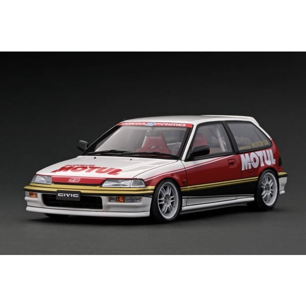 Pre-order Ignition model IG3123 1/18 Honda Civic EF9 SiR White/Red [Resin Cast]