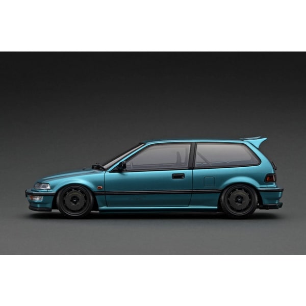 Cargue la imagen en el visor de la galería, Reserva el modelo de encendido IG3124 1/18 Honda Civic EF9 SiR Verde Metálico [Resin Cast]
