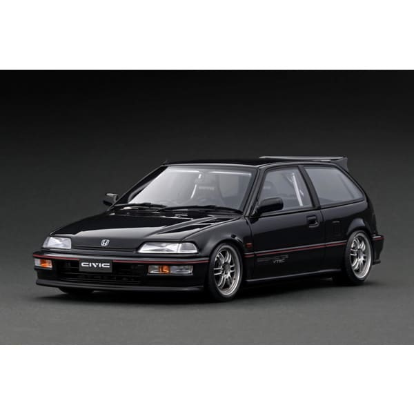 Cargue la imagen en el visor de la galería, Reserva modelo de encendido IG3125 1/18 Honda CIVIC EF9 SiR Black [Resin Cast]
