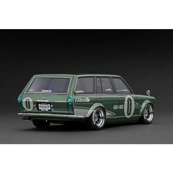 Laden Sie das Bild in Galerie -Viewer, Ignition model IG3148 1/18 Datsun Bluebird 510 Wagon Green Metallic with Mr. Jun Imai [Resin Cast]
