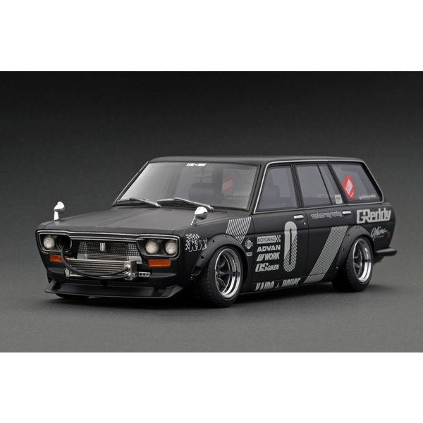 Chargez l&#39;image dans la visionneuse de la galerie, Modèle d&#39;allumage IG3150 1/18 Datsun Bluebird 510 Wagon noir mat [moulée en résine]
