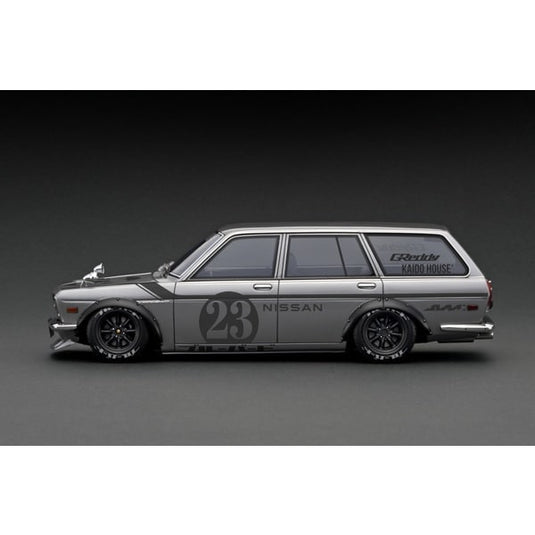 Modelo de encendido IG3151 1/18 Datsun Bluebird 510 Wagon Silver [Resin Cast]