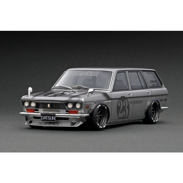 Modèle d'allumage IG3151 1/18 Datsun Bluebird 510 Wagon argent [moulée en résine]