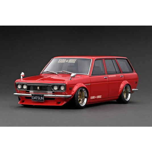 Modèle d'allumage IG3152 1/18 Datsun Bluebird 510 Wagon rouge [moulée en résine]