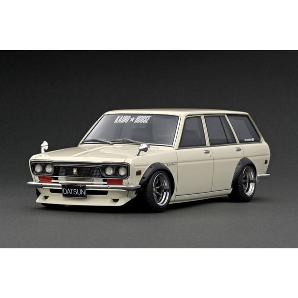 Chargez l&#39;image dans la visionneuse de la galerie, Modèle d&#39;allumage IG3153 1/18 Datsun Bluebird 510 Wagon blanc [moulée en résine]
