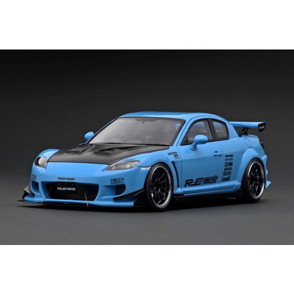 Précommande Allumage modèle IG3178 1/18 Mazda RX-8 SE3P RE Amemiya Bleu Clair [Résine Coulée]