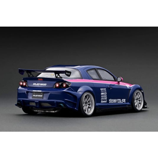 Précommande Allumage modèle IG3181 1/18 Mazda RX-8 SE3P RE Amemiya Bleu/Rose [Résine Coulée]