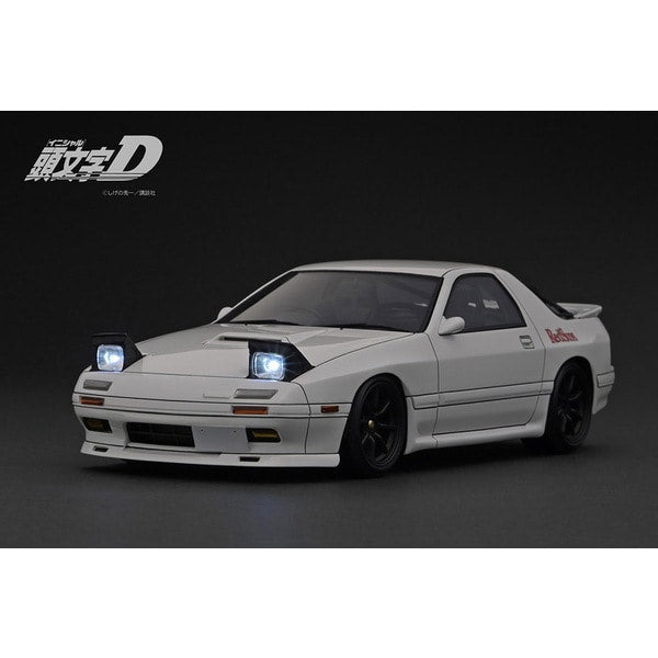 Laden Sie das Bild in Galerie -Viewer, Ignition model IG3191 1/18 Initial D Mazda Savanna RX-7 Infini FC3S White with LED Light [Resin Cast]
