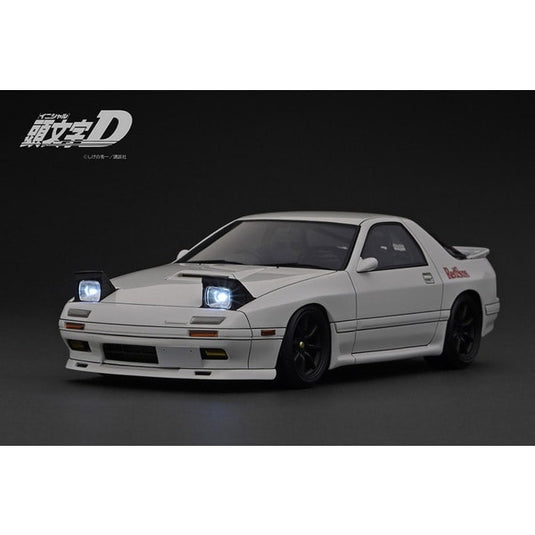 Modelo de encendido IG3191 1/18 Inicial D Mazda Savanna RX-7 Infini FC3S Blanco con Luz LED [Resin Cast]