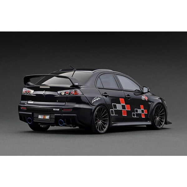 Chargez l&#39;image dans la visionneuse de la galerie, Modèle d&#39;allumage IG3212 1/18 Mitsubishi Lancer Evolution X CZ4A noir métallisé avec moteur [moulée en résine]
