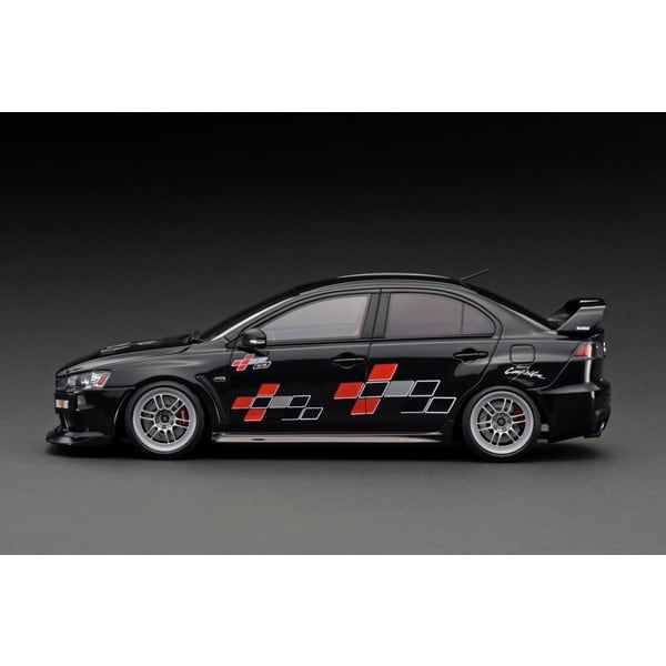 Cargue la imagen en el visor de la galería, Reserva modelo de encendido IG3435 1/18 Mitsubishi Lancer Evolution X CZ4A Negro Metálico [Resin Cast]
