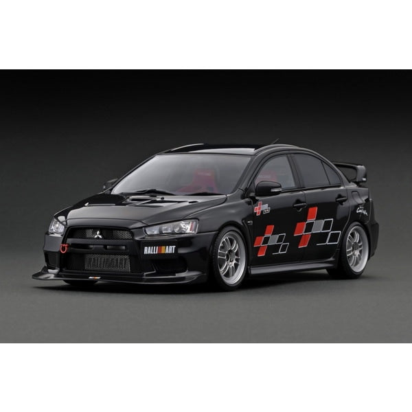 Cargue la imagen en el visor de la galería, Reserva modelo de encendido IG3435 1/18 Mitsubishi Lancer Evolution X CZ4A Negro Metálico [Resin Cast]
