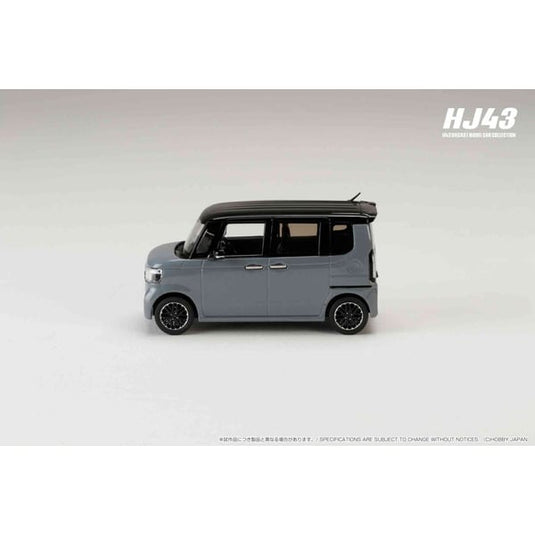 Reserva Hobby JAPAN HJ431006GP 1/43 Honda N-BOX CUSTOM Gris pizarra perla y negro Diecast