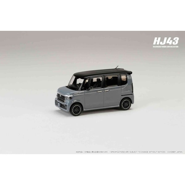 Laden Sie das Bild in Galerie -Viewer, Pre-order Hobby JAPAN HJ431006GP 1/43 Honda N-BOX CUSTOM Slate Grey Pearl &amp; Black Diecast
