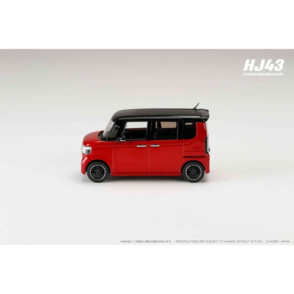 Chargez l&#39;image dans la visionneuse de la galerie, Précommande Hobby JAPAN HJ431006RM 1/43 Honda N-BOX CUSTOM Premium Crystal Red Metallic &amp; Black Diecast
