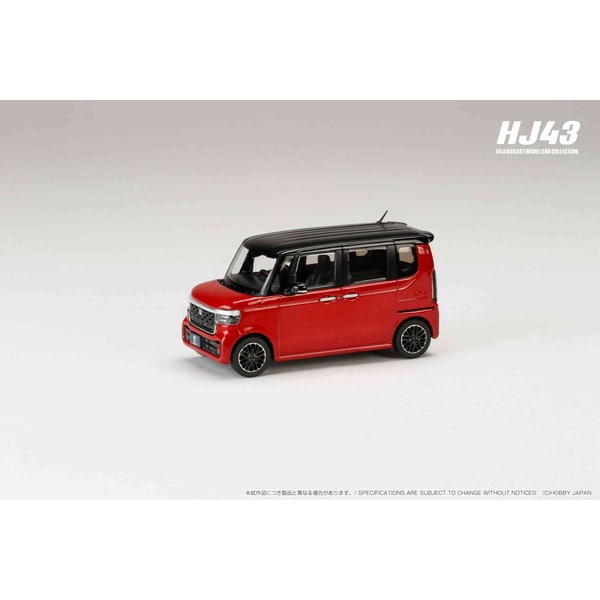 Chargez l&#39;image dans la visionneuse de la galerie, Précommande Hobby JAPAN HJ431006RM 1/43 Honda N-BOX CUSTOM Premium Crystal Red Metallic &amp; Black Diecast
