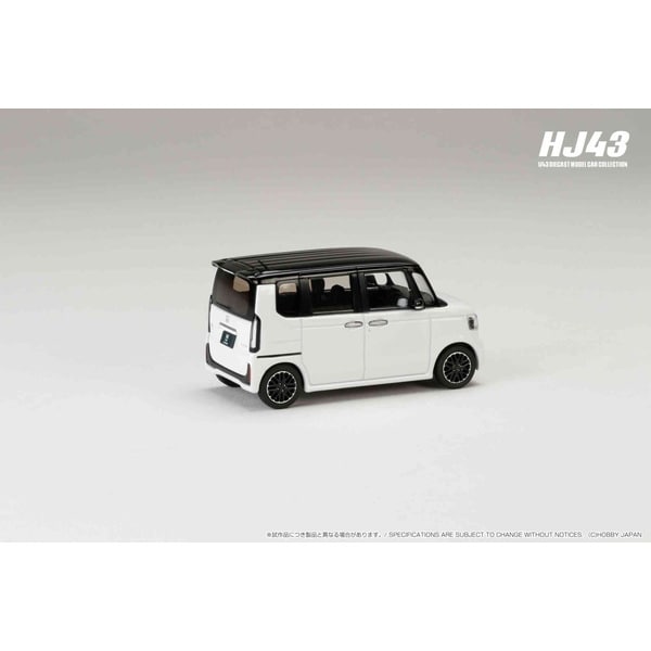 Laden Sie das Bild in Galerie -Viewer, Pre-order Hobby JAPAN HJ431006WP 1/43 Honda N-BOX CUSTOM Platinum White Pearl &amp; Black Diecast
