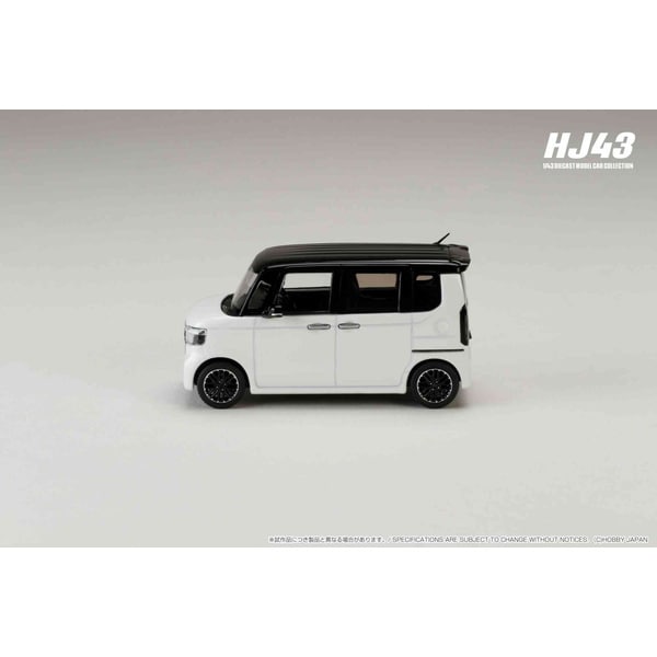 Laden Sie das Bild in Galerie -Viewer, Pre-order Hobby JAPAN HJ431006WP 1/43 Honda N-BOX CUSTOM Platinum White Pearl &amp; Black Diecast
