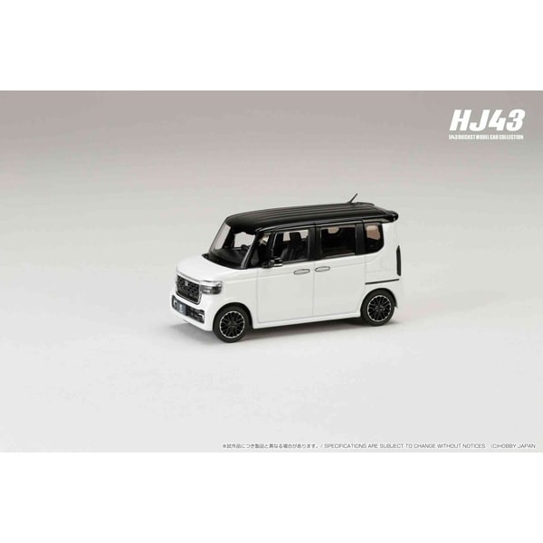 Laden Sie das Bild in Galerie -Viewer, Pre-order Hobby JAPAN HJ431006WP 1/43 Honda N-BOX CUSTOM Platinum White Pearl &amp; Black Diecast
