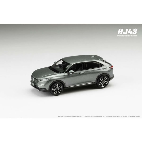 Laden Sie das Bild in Galerie -Viewer, Pre-order Hobby JAPAN HJ432002GM 1/43 Honda VEZEL e:HEV Z Meteoroid Grey Metallic Diecast
