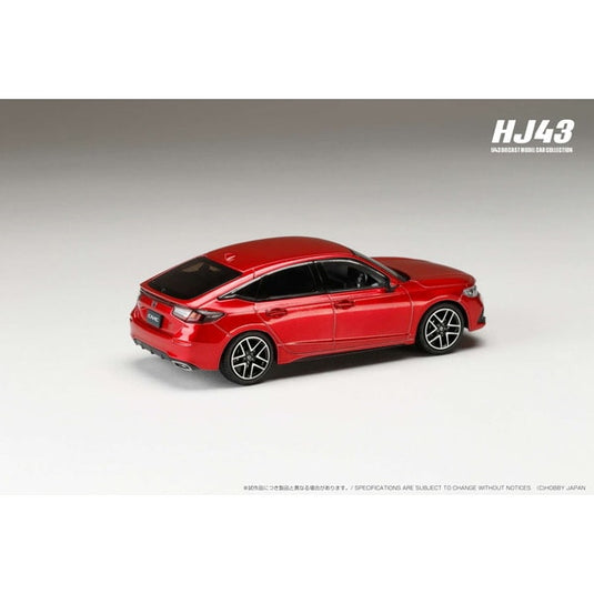 Hobby JAPAN HJ432003R 1/43 Honda Civic FL1 LX Premium cristal rouge métallique moulé sous pression