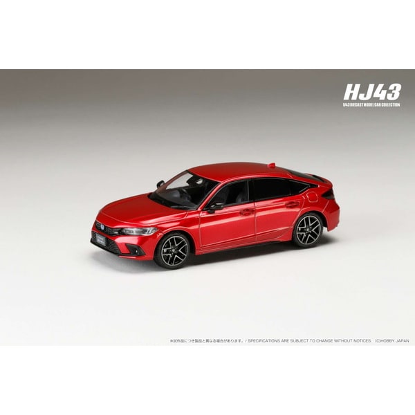 Hobby JAPAN HJ433003R 1/43 Honda Civic FL4 e:HEV Premium Crystal Red Metallic Diecast