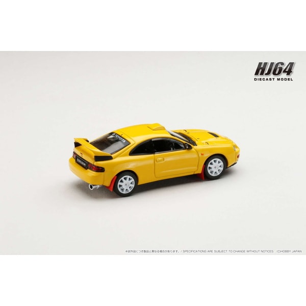 Cargue la imagen en el visor de la galería, Reserva Hobby JAPAN HJ641064CY 1/64 Toyota Celica GT-FOUR WRC Edition ST205 versión personalizada/rueda de 8 radios súper brillante amarillo fundido a presión
