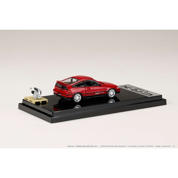 Load image into Gallery viewer, Hobby JAPAN HJ642005R 1/64 Honda CR-X SiR EF8 1989 with Engine Display Model Red Pearl Diecast
