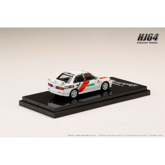 Reserva Hobby JAPAN HJ642010DW 1/64 Mitsubishi Lancer RS ​​EVOLUTION III GR. Una promoción Scotia White Diecast