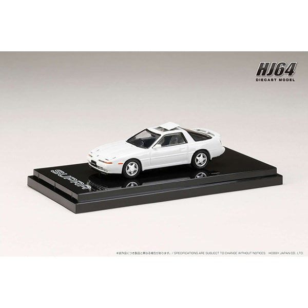 Hobby JAPON HJ642026LW 1/64 Toyota Supra A70 2.5GT TWIN TURBO LIMITED avec pièces de toit ouvrant coulissant extérieur Super blanc IV moulé sous pression