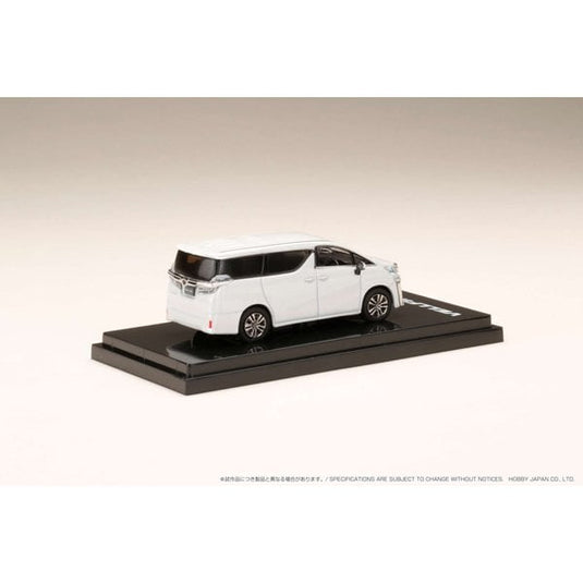 Hobby japon HJ642028WP 1/64 Toyota Vellfire H30W ZG édition 2,5l blanc perle cristal brillant moulé sous pression