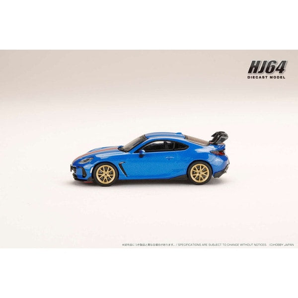 Chargez l&#39;image dans la visionneuse de la galerie, Hobby japon HJ642047DSBL 1/64 Subaru BRZ STI PERFORMANCE WR bleu perle avec bande moulé sous pression
