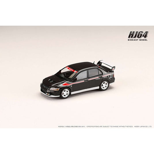 Hobby JAPAN HJ642054BBK 1/64 Mitsubishi Lancer GSR EVOLUTION 7 RALLY STYLE VERSION Amethyst Black Pearl Diecast